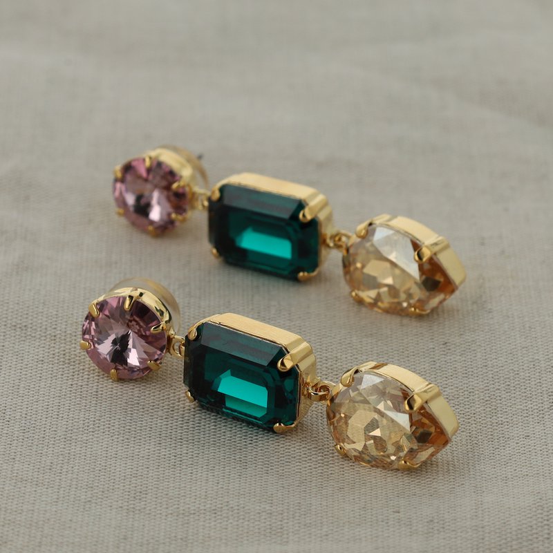 Lady Kate Statement Earrings Emerald