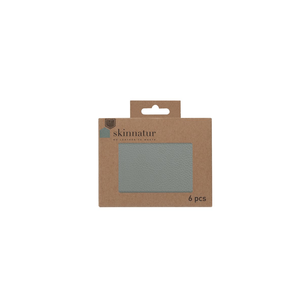 Skinnatur-Untersetzer | recyceltes Leder | Ziegel 13x10cm | 6er-Set