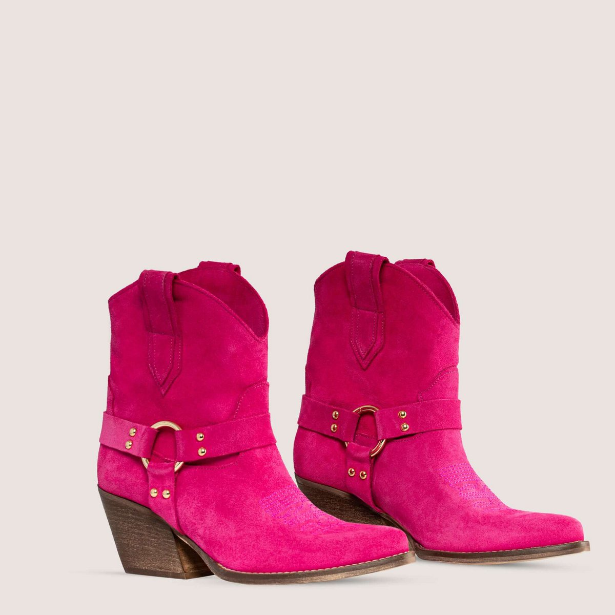 Teksańskie botki Leila Twin Fucsia