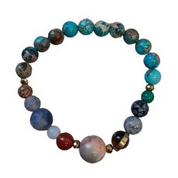 Women's bracelet Solar System with Royal Turquoise