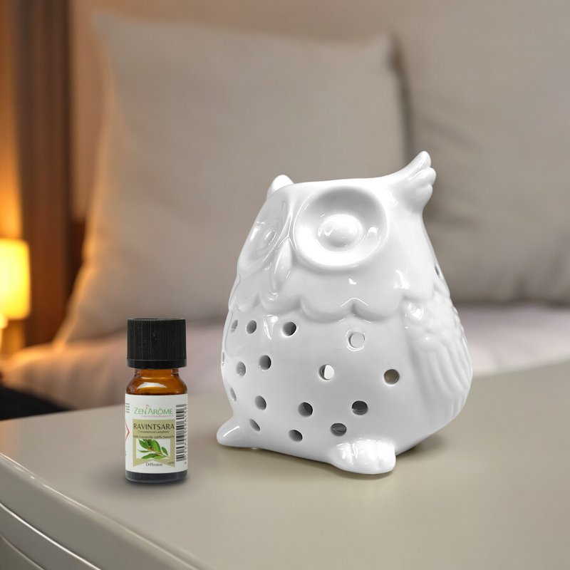 Quemador de Perfume - Búho - Diseño y Moderno - Portavelas Ceras Perfumadas, Aceites Esenciales - Accesorio Decorativo Aromaterapia