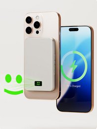 🔋 Smile Gan 100W - PowerBank 5000 Mah Wireless Magsafe with mirror 🔋