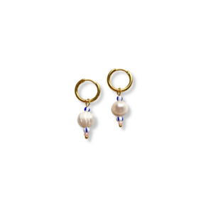 Oorbellen Blue Pearls - Goud