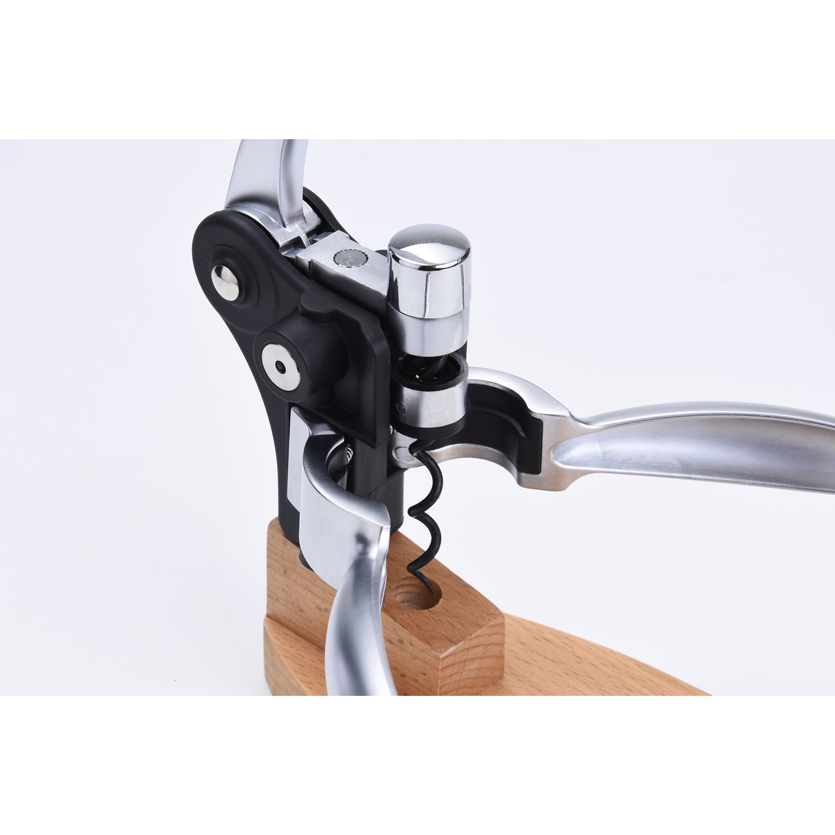 LAGUIOLE CORKSCREW WITH CORKSCREW ON ZELCOVA WOODEN BASE