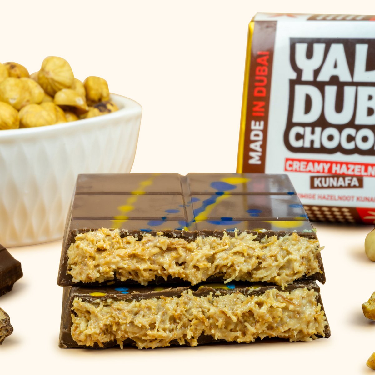 Cremet hasselnød Dubai Chokolade - 180 g