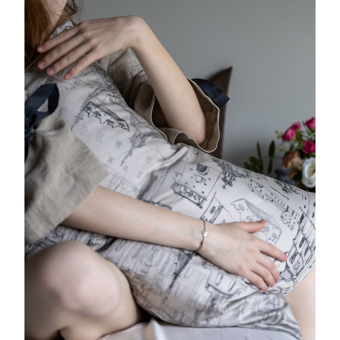Set biancheria da letto Secret Love Story di Royal Vilnius Almond