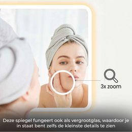 LED-spiegel Lumoire Elysium 80 cm 3x vergrootglas