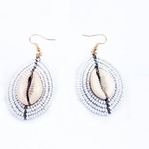 Bawa Hope Masai Beads Shell earrings