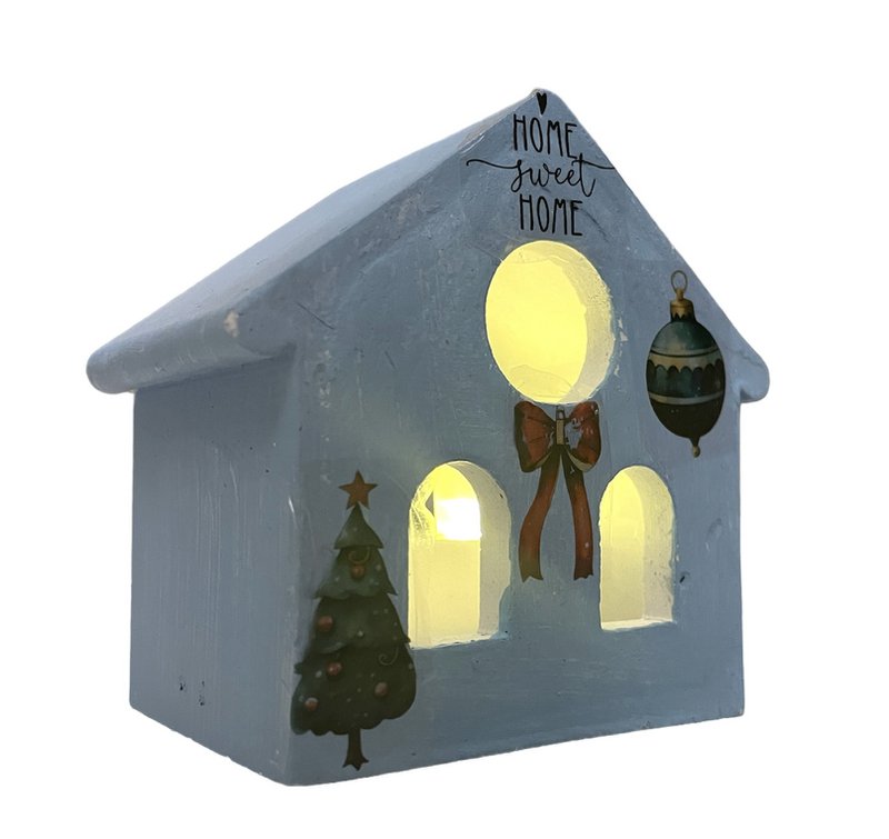 Portacandela LED Tealight House, realizzato in Jesmonite
