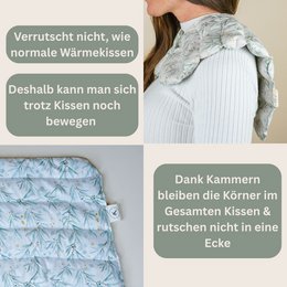 Spelled pillow for neck made of cotton - olives