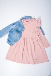 Baby pige Pink Flutter ærmekjole