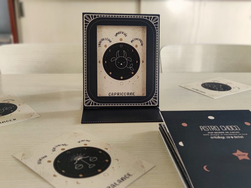Astrologietasche 2 in 1 - Tierkreiskarte + Fotorahmen