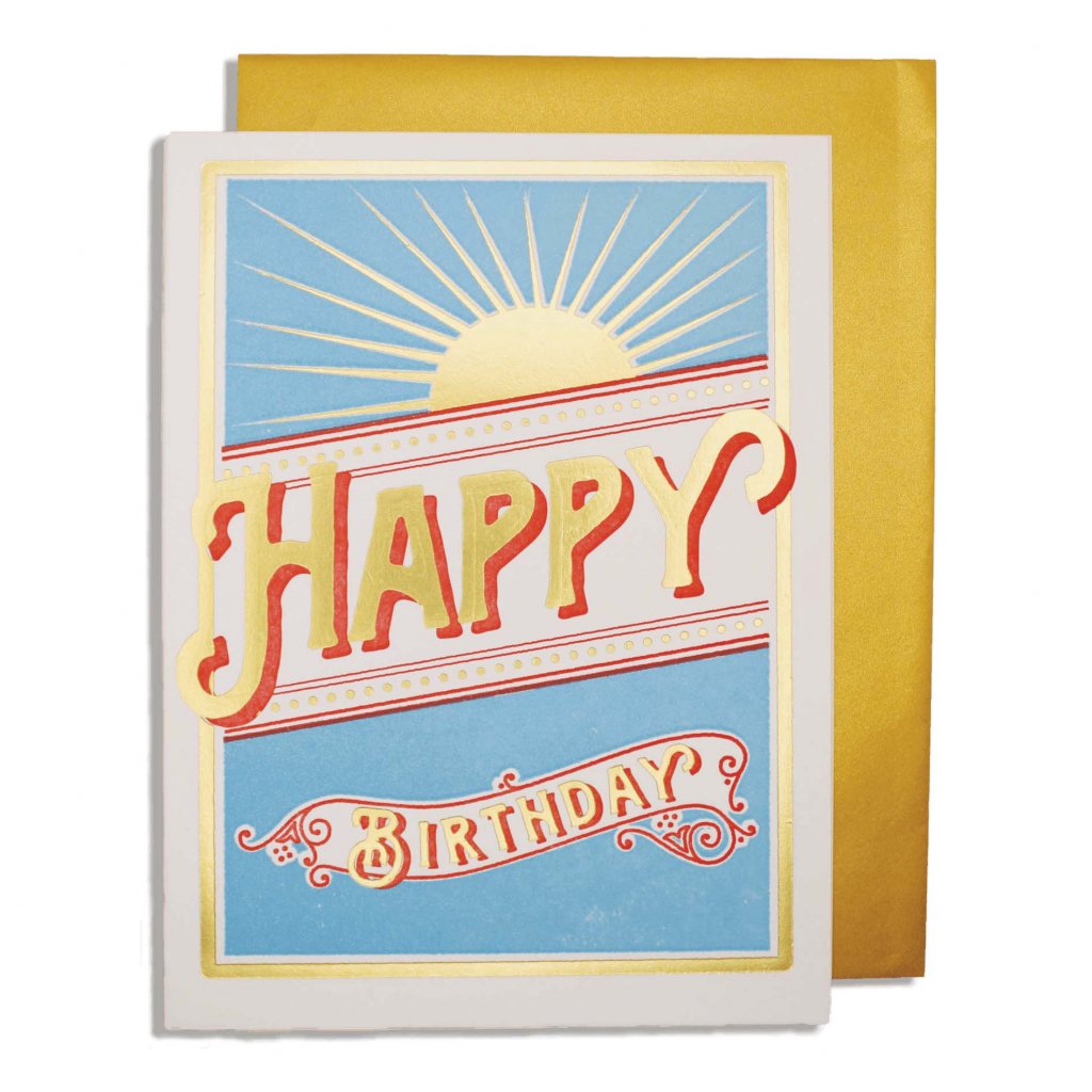 Carta di auguri di carte d'archivista - Birthday Starburst