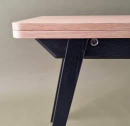 Envelope extendable small table natural ashwood