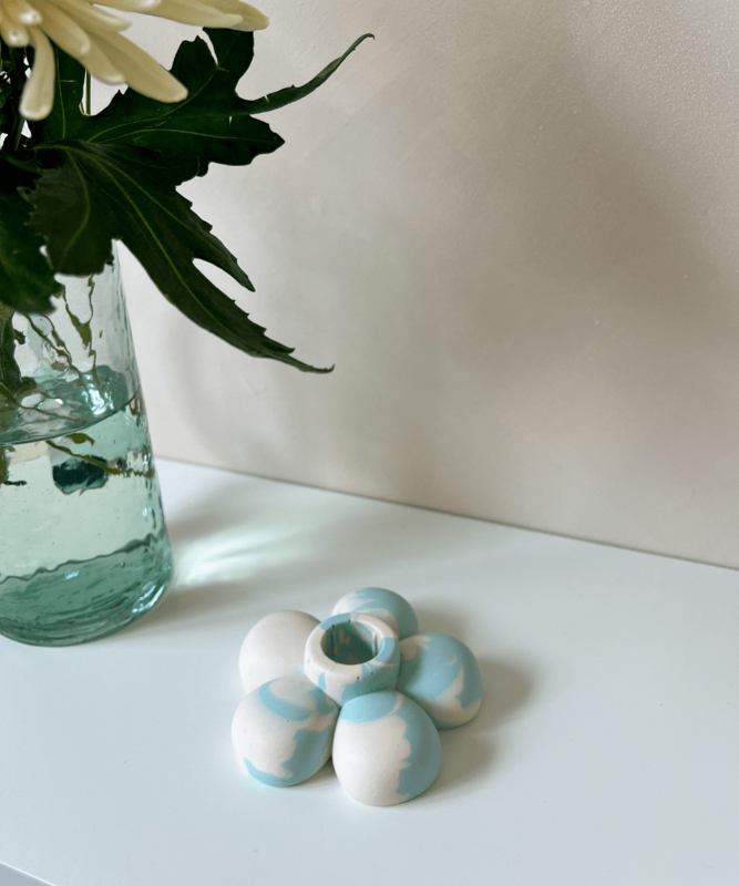 Peony Candle Holder - Swirl