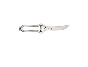 Edelstahlküchenschere 24,5 cm - 0,25 kg - vollständig in hochwertiger S / S hergestellt, mit elliptischer Feder, Verschluss und zentraler Stift auch in S / S / kann es in einem Geschirrspüler gewaschen und bei Bedarf zum Autoklav gebracht werden