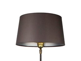 Pantalla tela gris oscuro/interior plata 30/25/16 cm