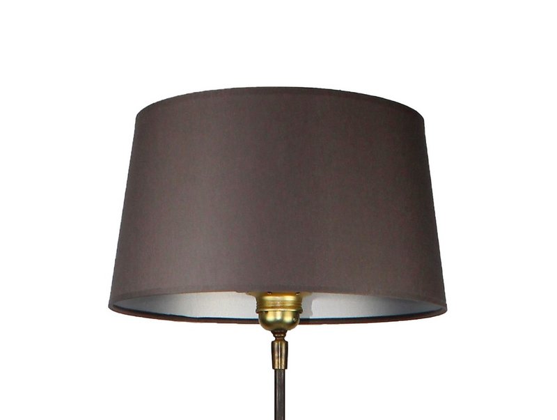 Pantalla tela gris oscuro/interior plata 30/25/16 cm