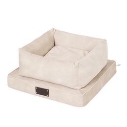  Soft, plush pet bed in a variety of colors and sizes, made of velour material, suitable for dogs and cats.