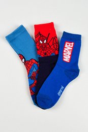 Parti på 96 enheder | Pakke 3 Spiderman-sokker til børn | Officielt licenserede produkter | SUN CITY Gruppen