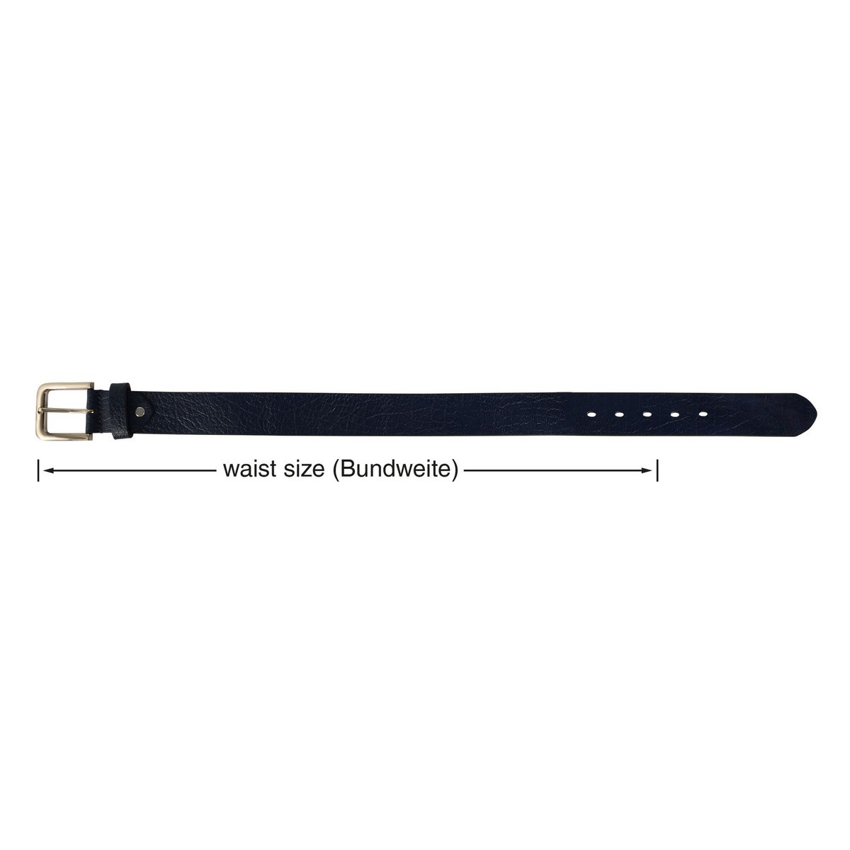 Leonardo Verrelli genuine leather belt, dark blue, can be shortened, 140 cm