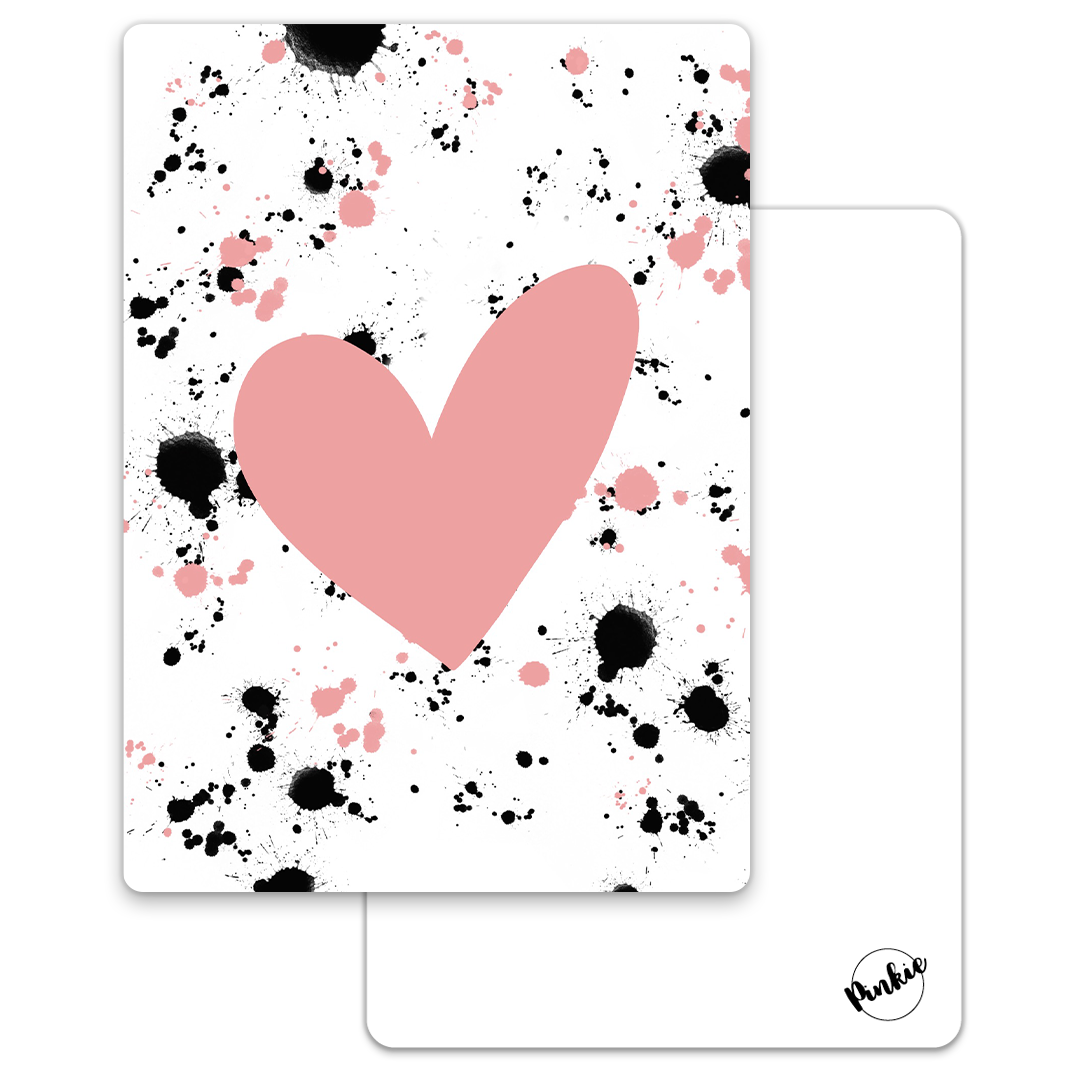 Card Heart splatters