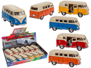Modellauto mit Rückfahrmodell, VW T1 Bus 1963,