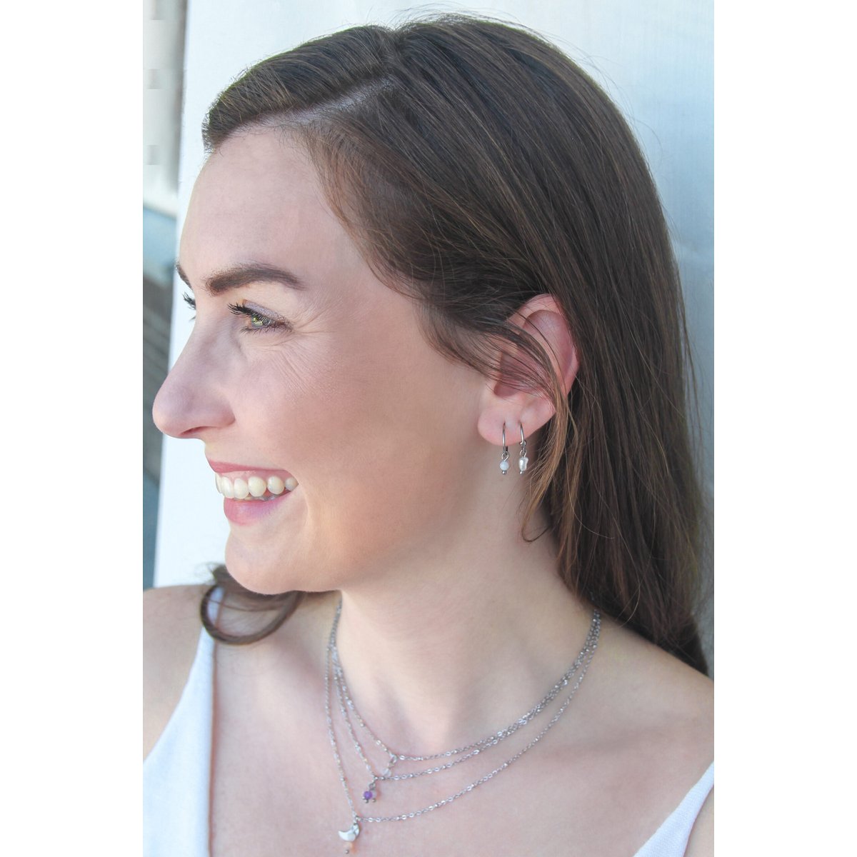 Necklace Moonstone & Sunstone - Silver