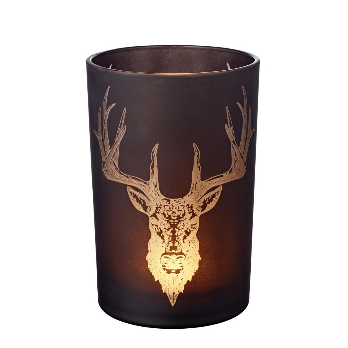 EDZARD Alex hurricane lamp matt black H 18 cm