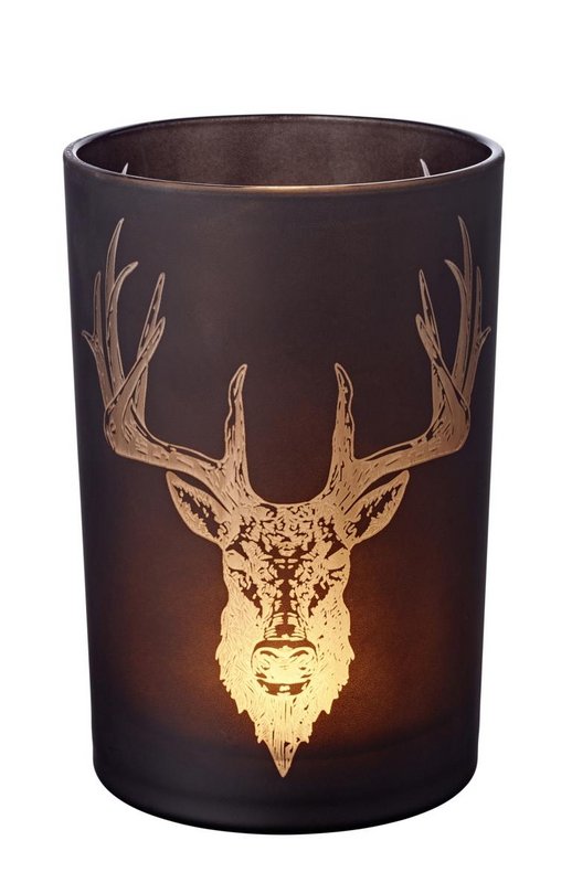 EDZARD Alex hurricane lamp matt black H 18 cm