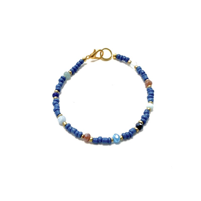 Bracelet blue with gemstones