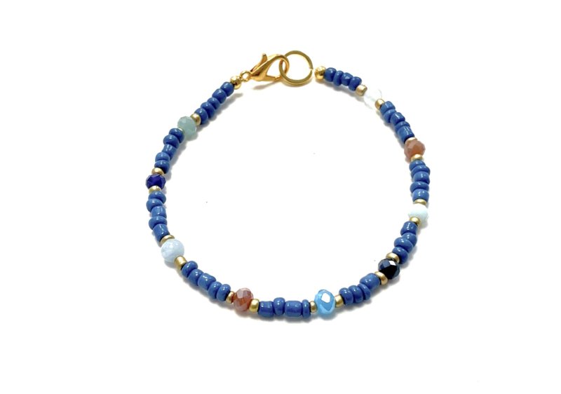 Bracelet blue with gemstones
