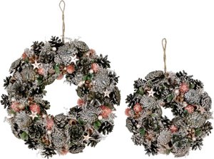 WREATHES SILVRETTA 2 PIECE SET (HOFF6685)