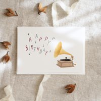 Greeting card · Gramophone