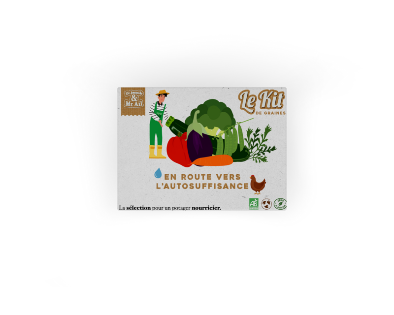 Sulla strada dell'autosufficienza - Kit giardinaggio tematico - Kit creativo - Fai da te - Regalo di Natale
