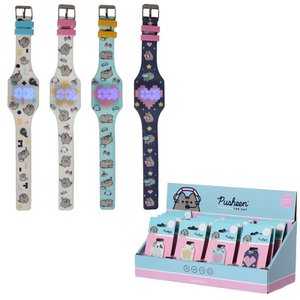 Pusheen Cat Gamer Girl Silicone Digital Watch