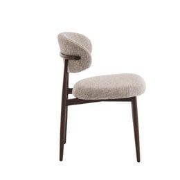 Dining room chair Celia Taupe Walnut Santi