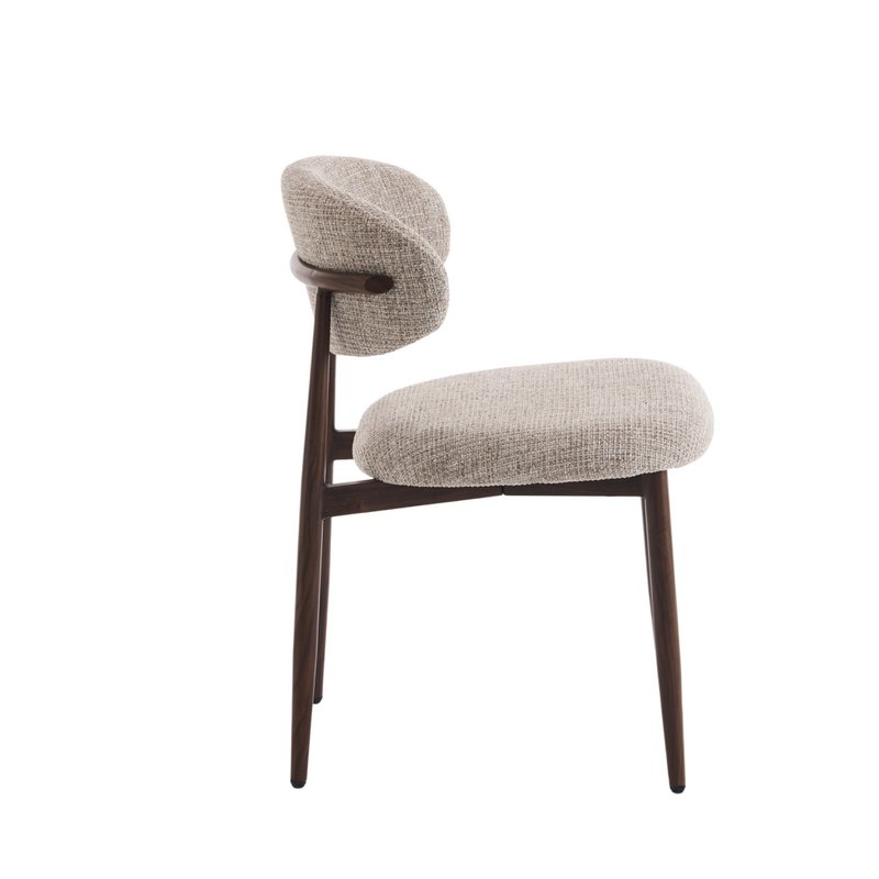 Dining room chair Celia Taupe Walnut Santi