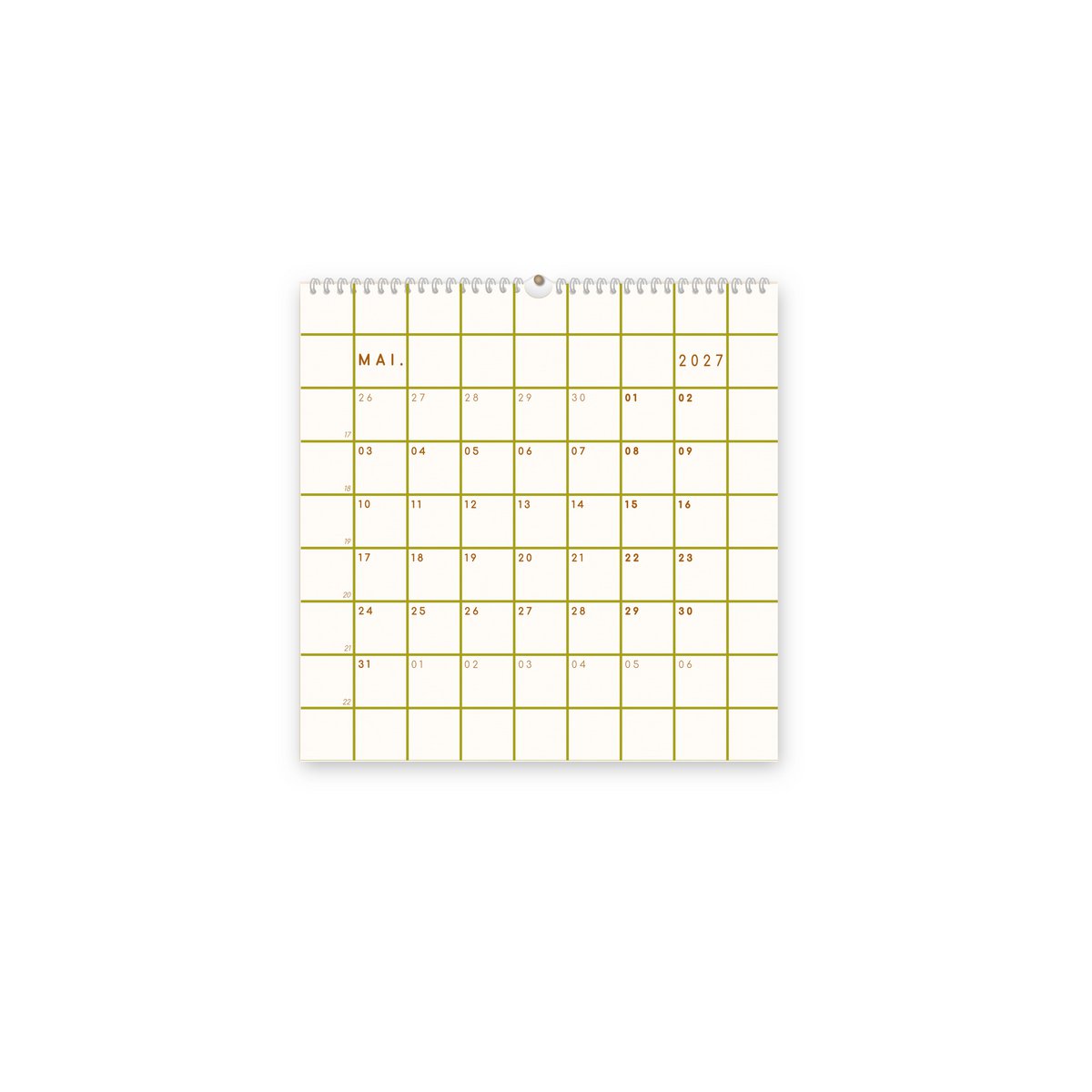 Kalender 2027 - geblokt