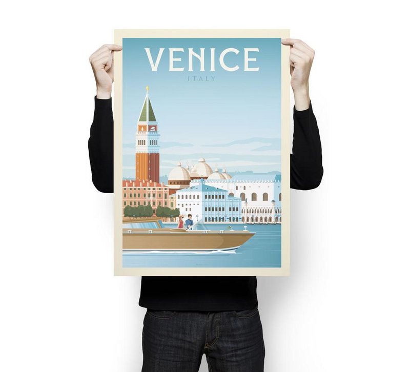 Vintage Venice Poster | Premium poster City Venice Italy
