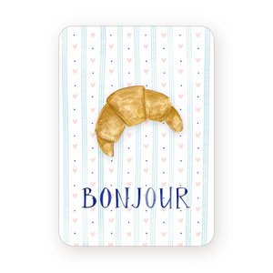 Ansichtskarte (A6) Hallo Croissant