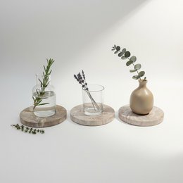 Posavasos de madera petrificada – Nature Mix