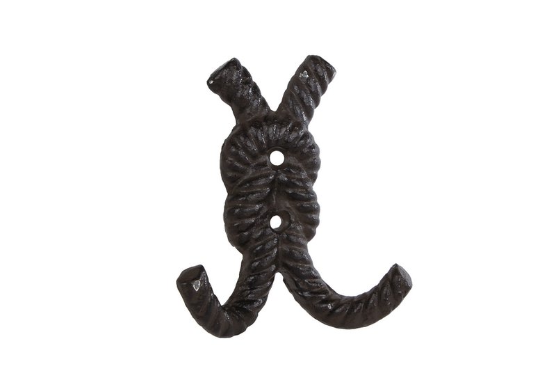 Wall hook Rope Knot brown metal
