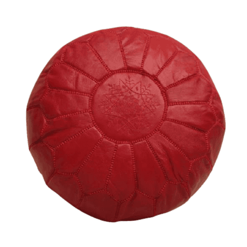 Rød marokkansk puf