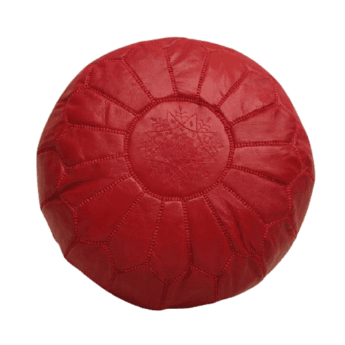 Rød marokkansk puf