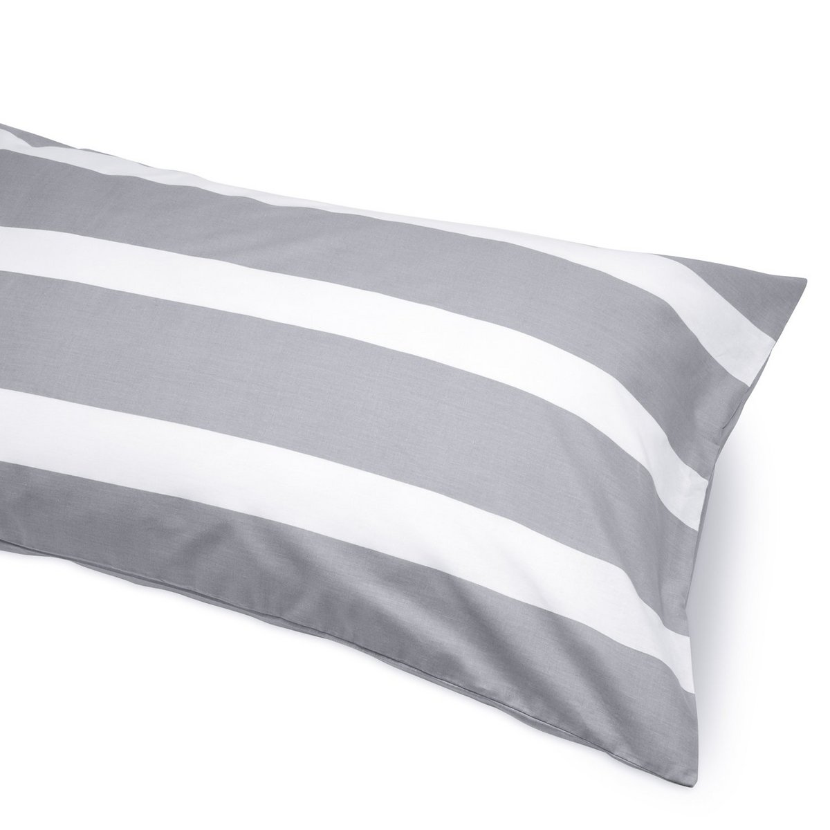 Set copripiumino e federa reversibili a righe sottili grigio Scandi