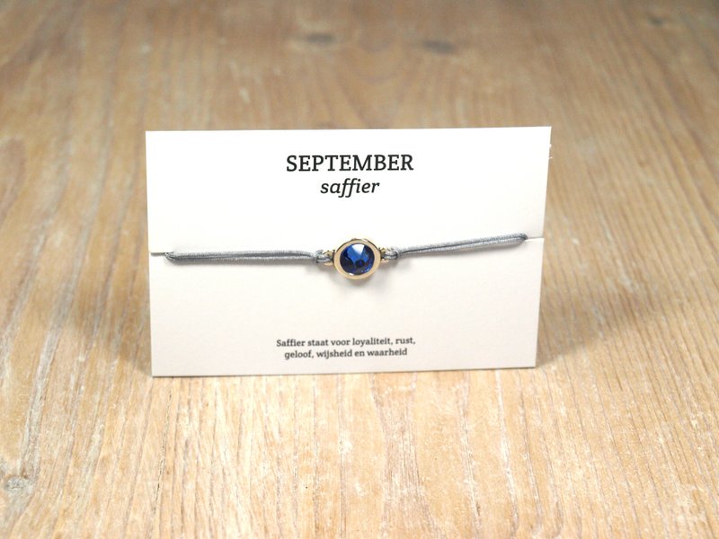 per stuk Geboortesteen armbandjes swarovski zilver