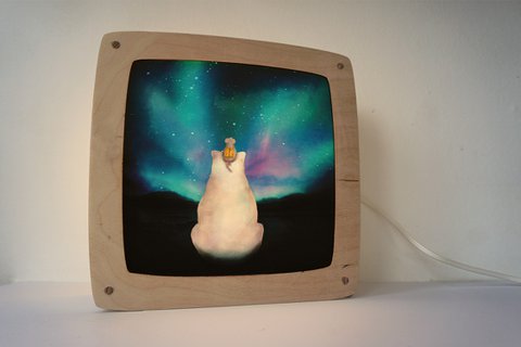 Magisches Bild mit Blick auf Nordlichter