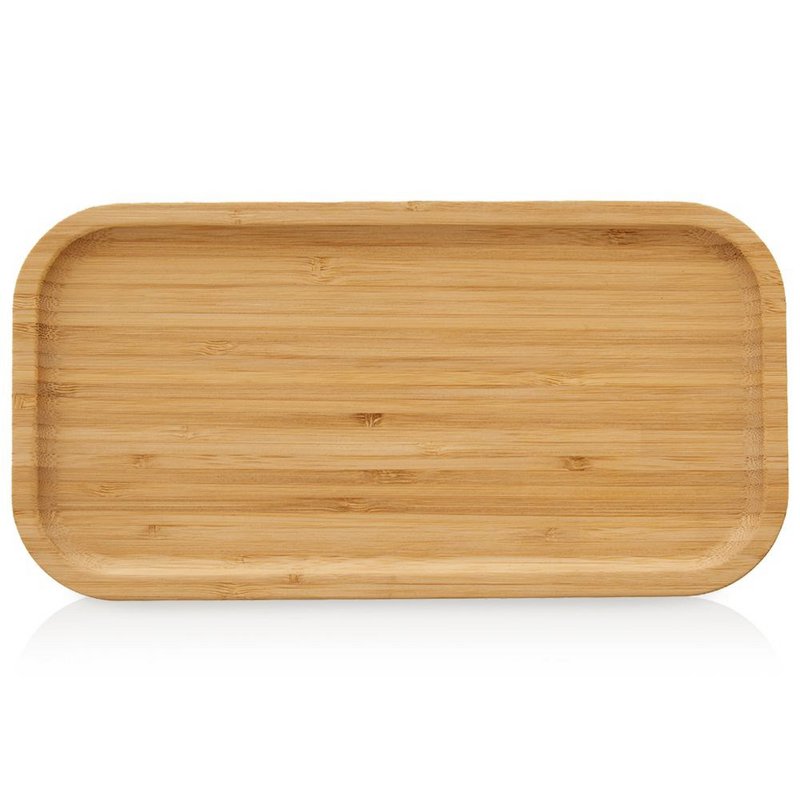 Sirviendo bandeja de bambú rectangular 25x13 cm