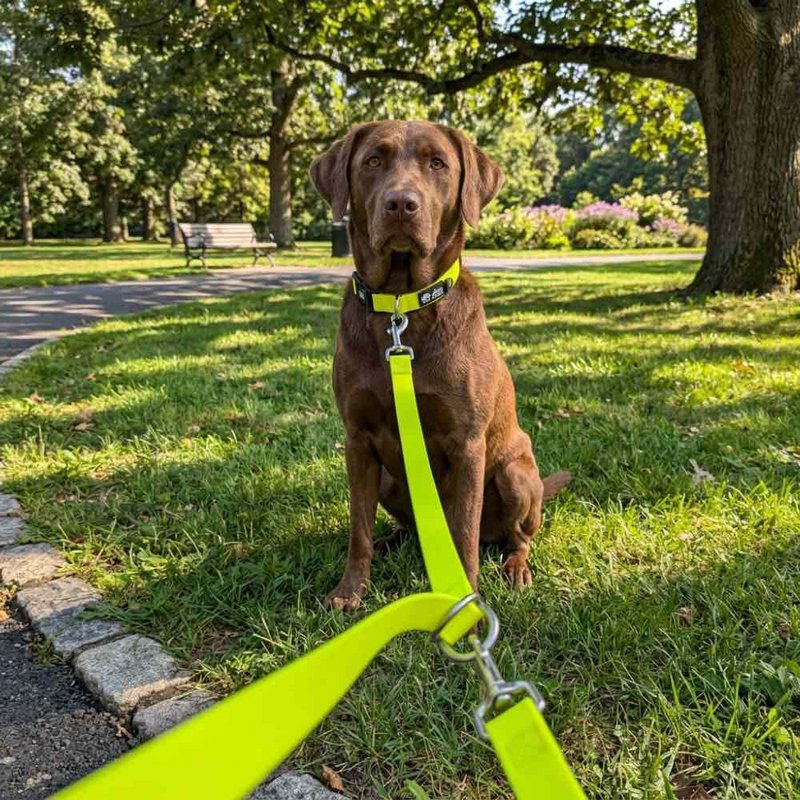 Waterproof multi-position leash Fluorescent yellow